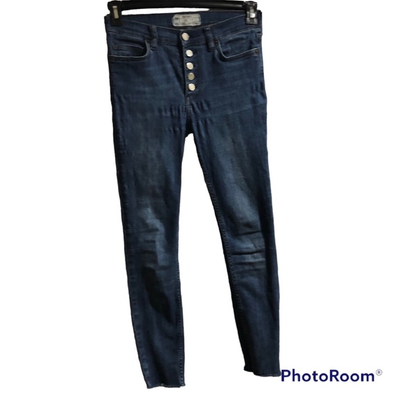 Free People High Rise Stretch Skinny Jeans sz 27 - Picture 1 of 6